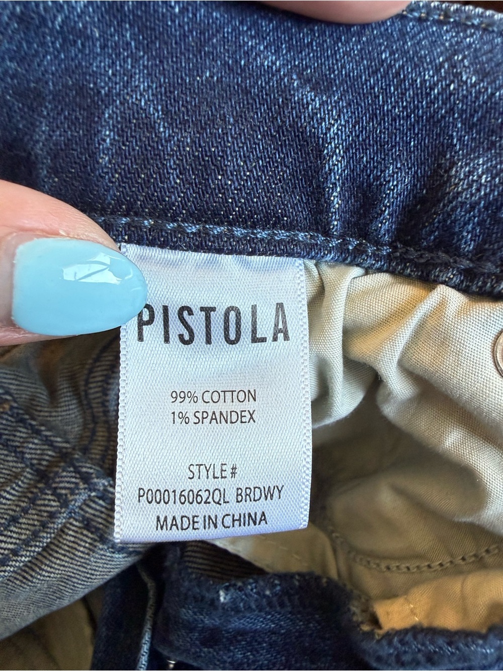 pistola Blue High-Waisted Wide Leg Jeans - Picture 10 of 10